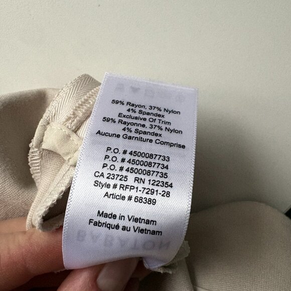 Aritzia Babaton Billy Button Midi Pencil Skirt Matte Pearl Size 6 - Picture 7 of 7